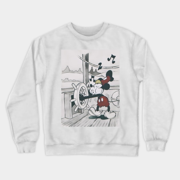 Steamboat Willie Crewneck Sweatshirt by Art engineer